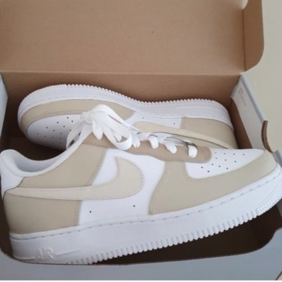 Nike Shoes - Nike Air Force 1 Neutral Nude Custom